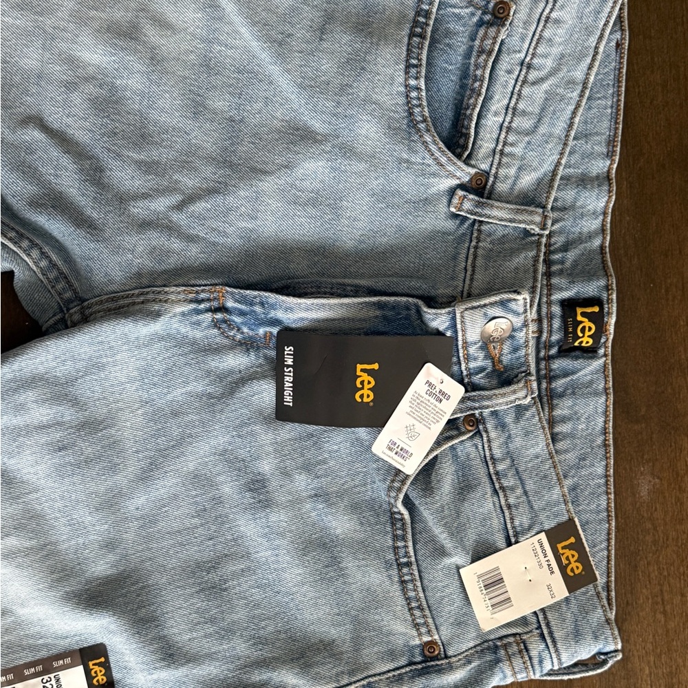 Lee Blue Slim Straight Jeans Timeless Design - Picture 6 of 6
